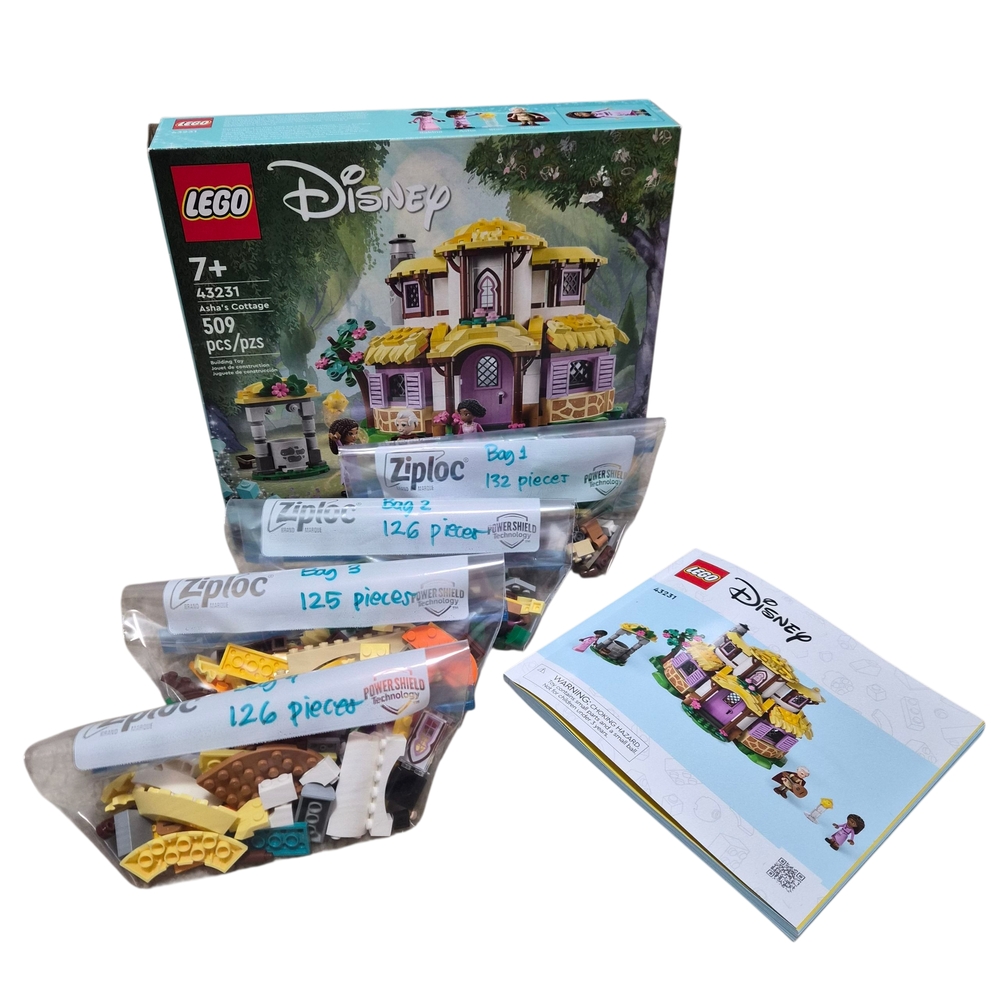 Retired LEGO 43231 Disney Princess Asha's Cottage 509 Pcs Complete with Manual